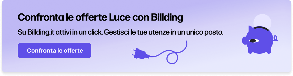 Banner che invita a confrontare tariffe luce